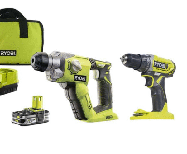 Perceuse Visseuse 18V Batterie LithiumPlus 2.5Ah - Chargeur rapide - Marteau perforateur 18V One+ R18SDS-125S - Pack RYOBI